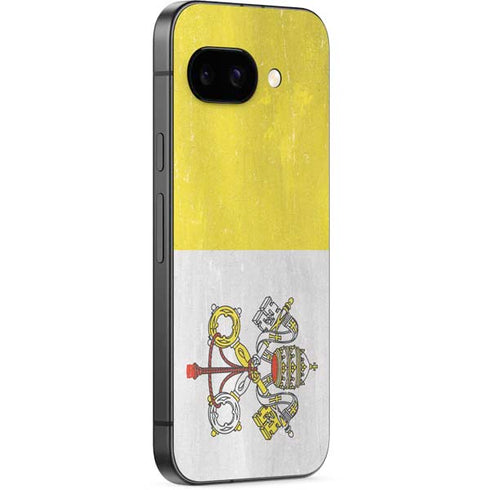 Vatican City Flag Distressed Google Pixel 9a Skin
